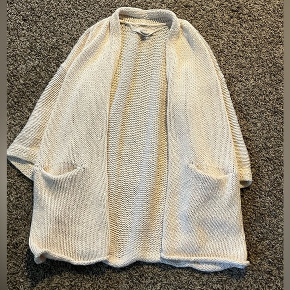 LOFT Sweaters - LOFT Open Front Cardigan Sweater Beige